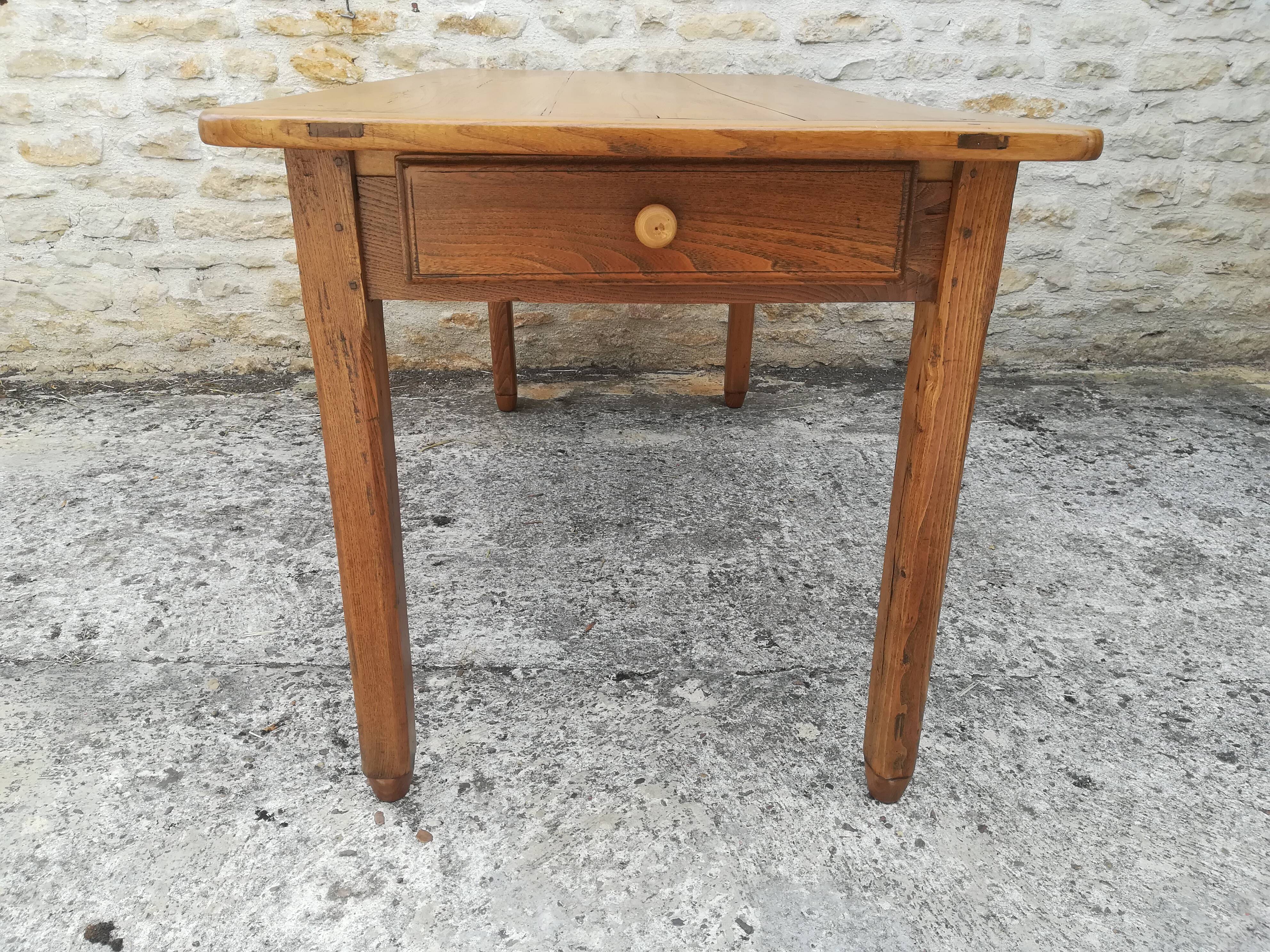 Elm farmhouse table