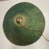 Suspension in green braided rattan