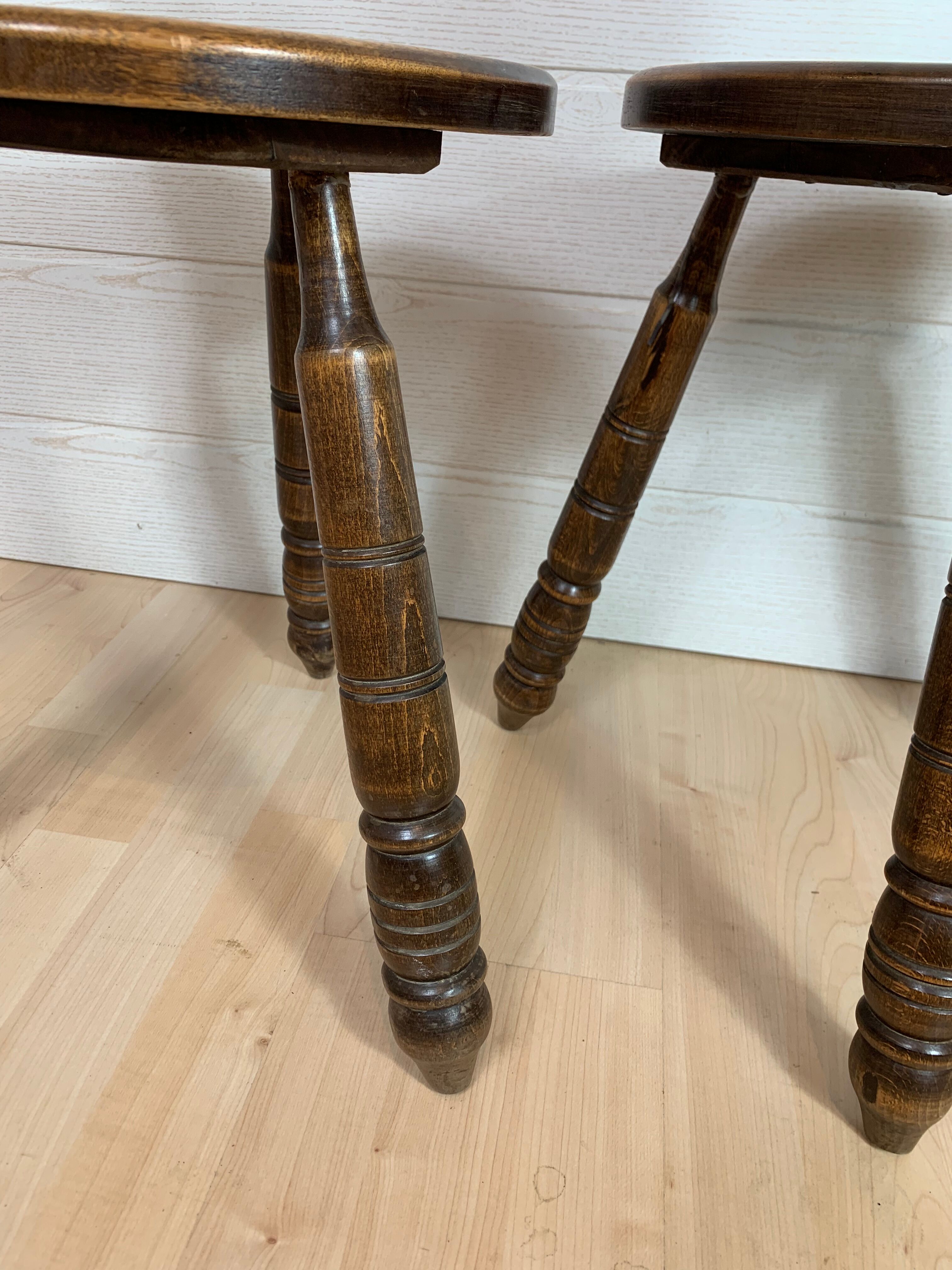 Pair of small Breton style chairs