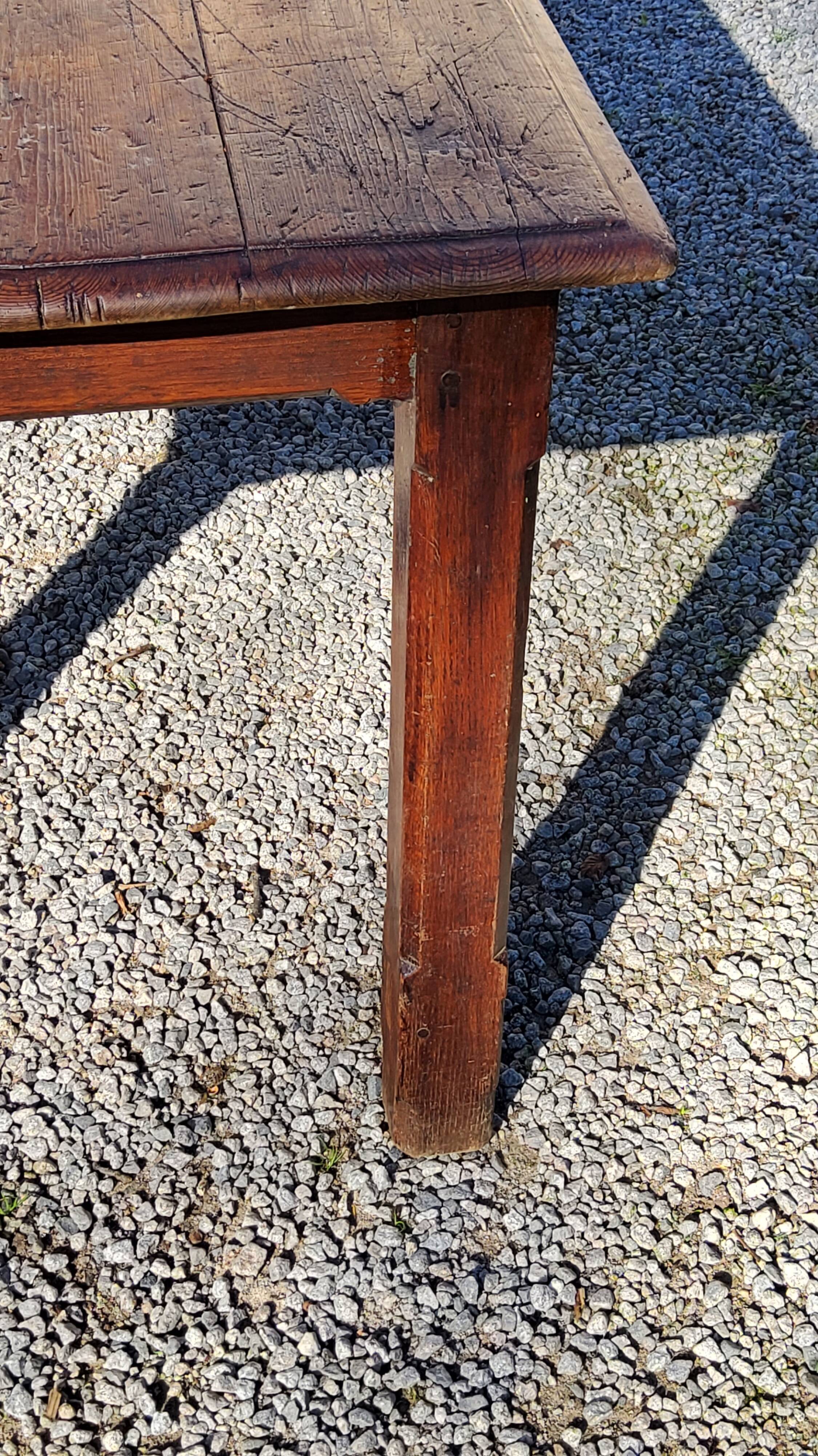 Farmhouse table late 19th early 20th century 200cm