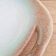 2 blue stoneware dishes