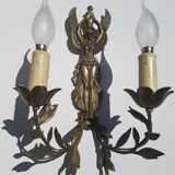 Paire d'appliques en bronze doré style Empire