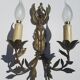 Paire d'appliques en bronze doré style Empire