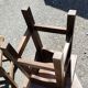 6 rustic brutalist wooden stools