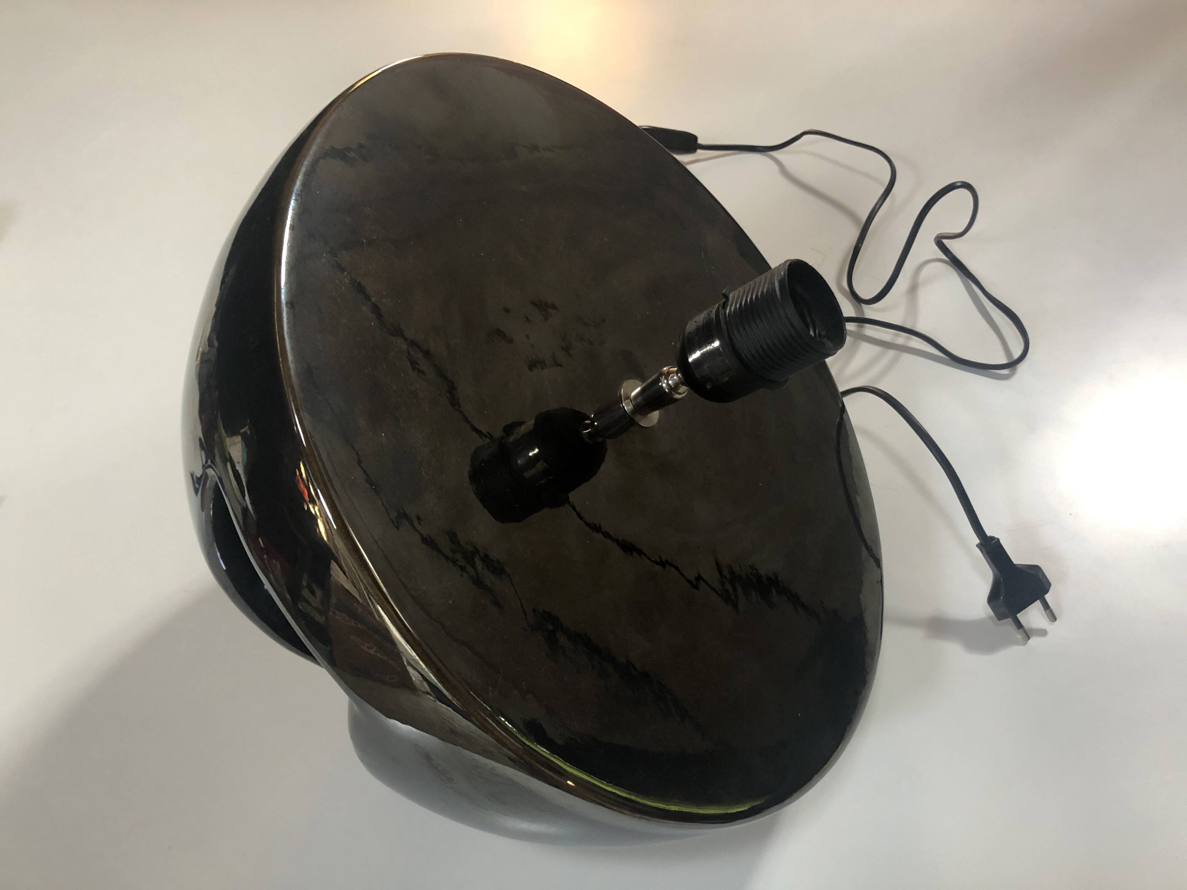 Large Vintage Lamp • Glazed Earthenware • Louis Drimmer • Space Age • 1960