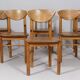 Lot de 6 chaises de salle à manger, Rainer Daumiller, bois de pin, années 1970