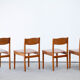 Série de 4 chaises scandinaves vintage 1960