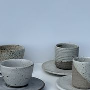 Service de petite vaisselle modulable en céramique indonésienne (6 éléments + coupelles)