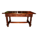 SAVOYARD CHALET TABLE, carved, with two drawers, late 18th century
