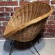 Wicker and metal armchair