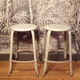 Pair of Nicolle workshop stools