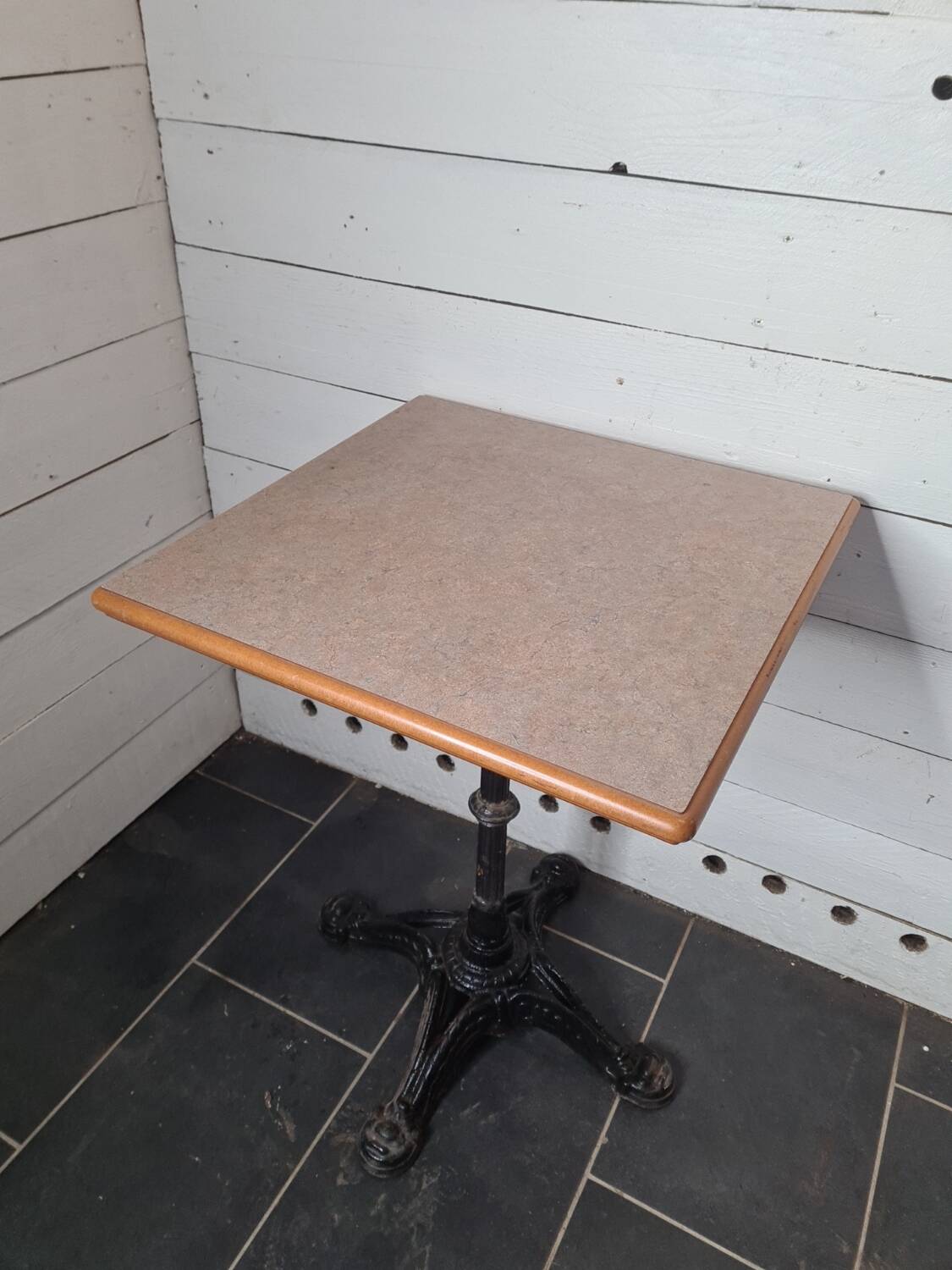 Cast iron bistro table and laminate top