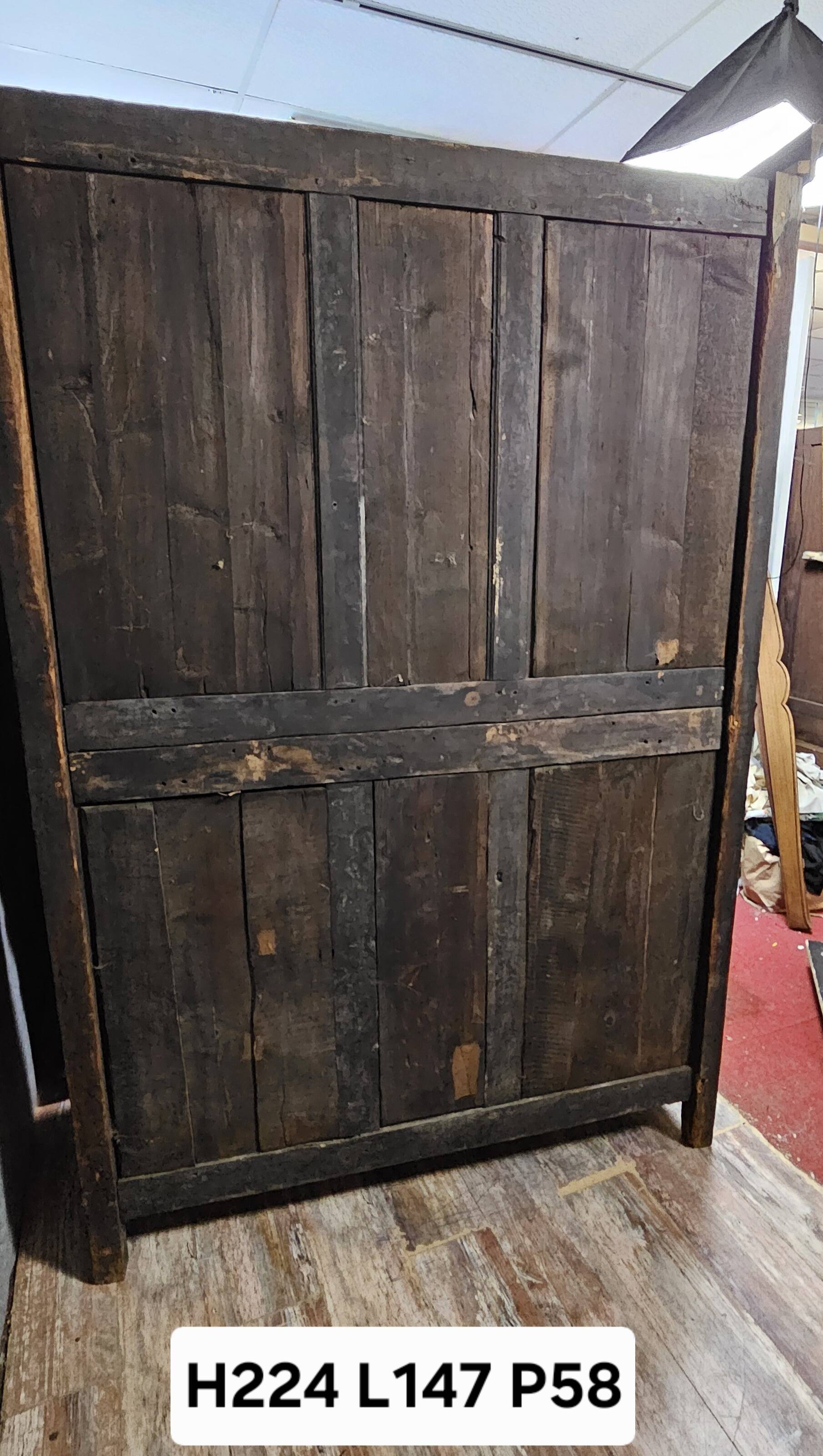 Large Norman wedding wardrobe in carved oak – Louis XV period