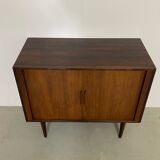 Danish Tambour Door Cabinet by Kai Kristiansen in Palisander 1960s