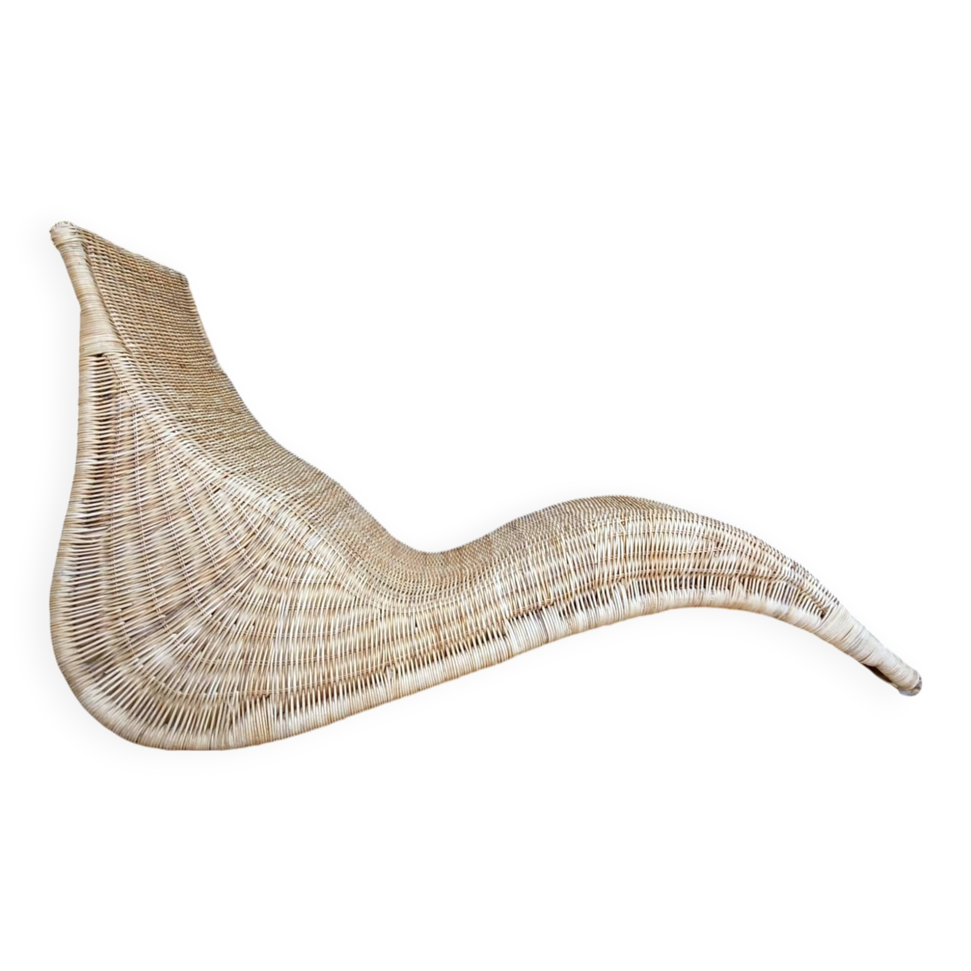 Wicker and rattan lounge chair by Carl Ojerstam for Ikea circa 1980/1990