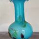 vintage turquoise opaline vase from the 60s