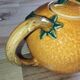 Vintage ceramic teapot in the shape of an orange – 1950s