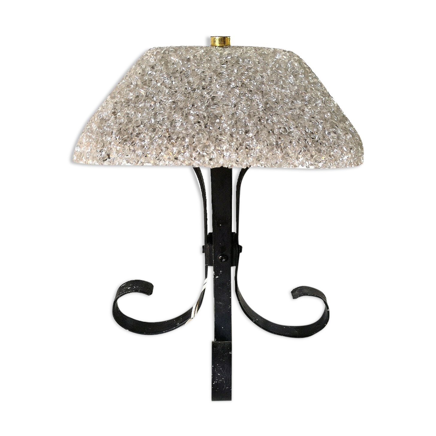 Vintage steel lamp and perspex design 50s - 60s