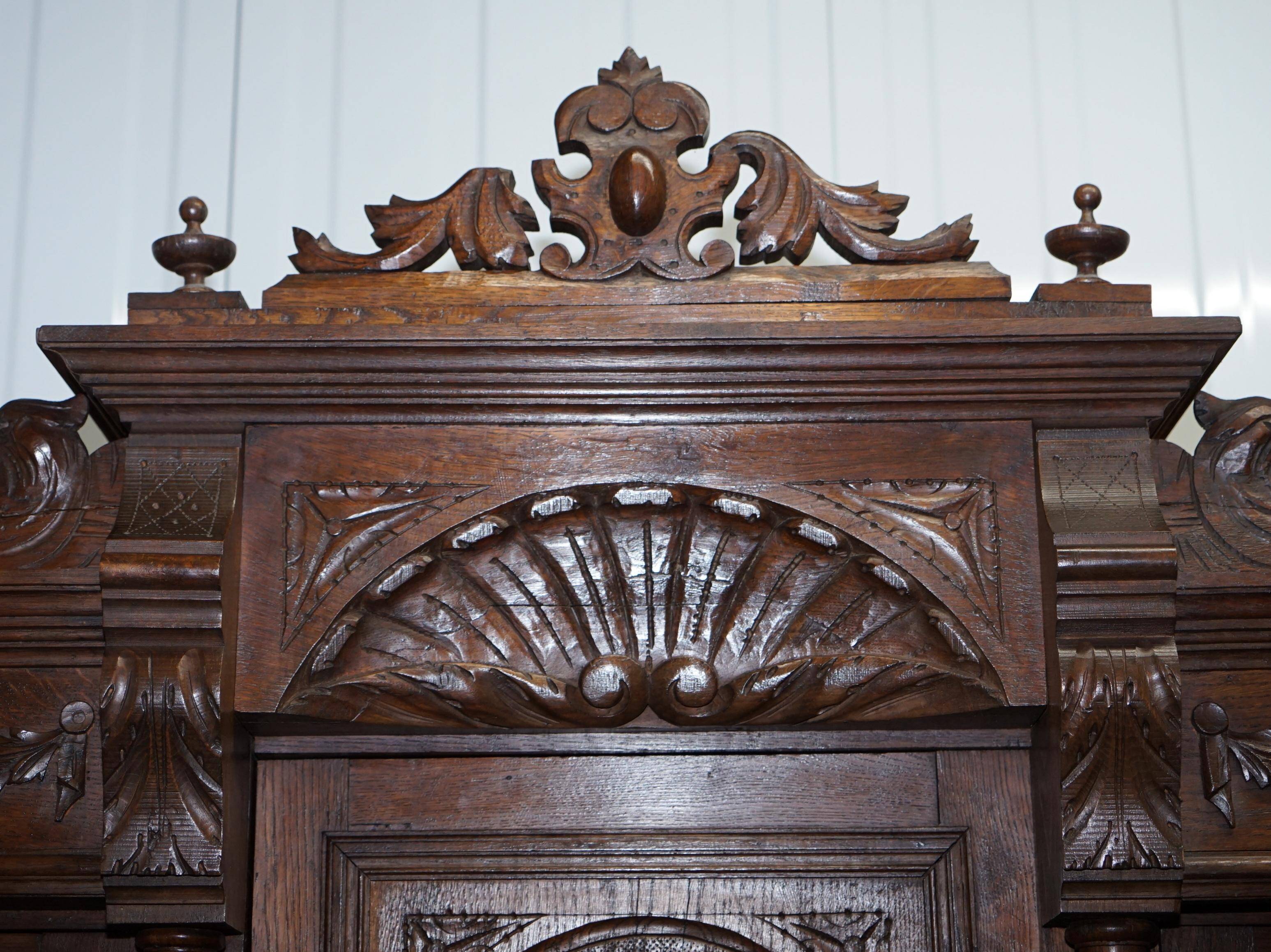 Dutch Carved Oak Wardrobe Early 19th Century