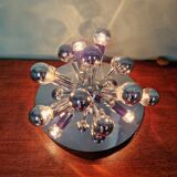 Sputnik ceiling light in chrome metal, Space Age style, 70s