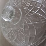 Sucrier/bonbonnière ancien en verre ciselé