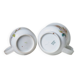 Set of 2 kg luneville polychrome cups