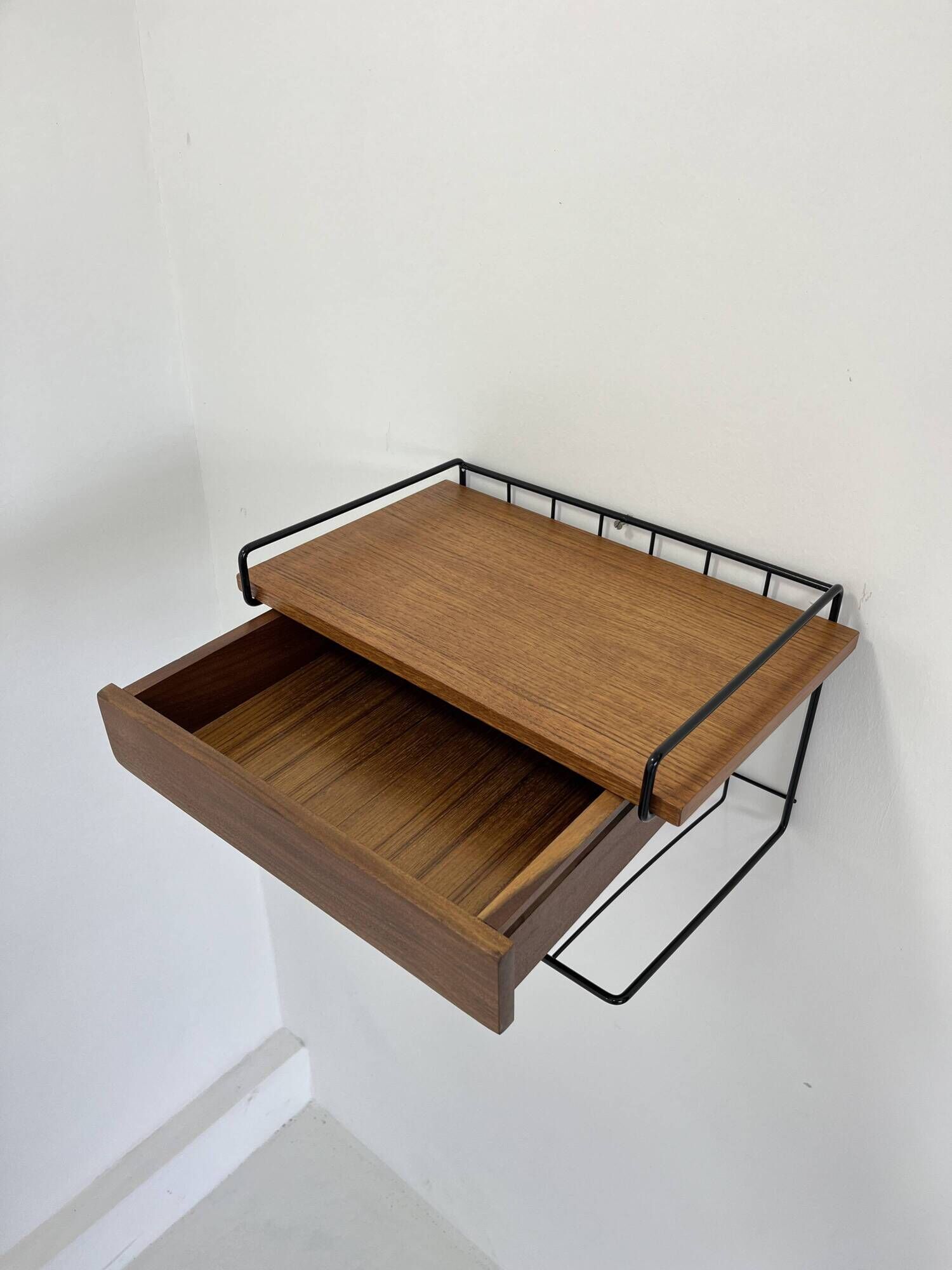 Vintage Mid-Century Modern Teak  Wall Shelf, Germany 1960s/