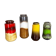 Ensemble de quatre vases « multicolores » en poterie fat lave des années 1970 fabriqués par Scheurich, Allemagne