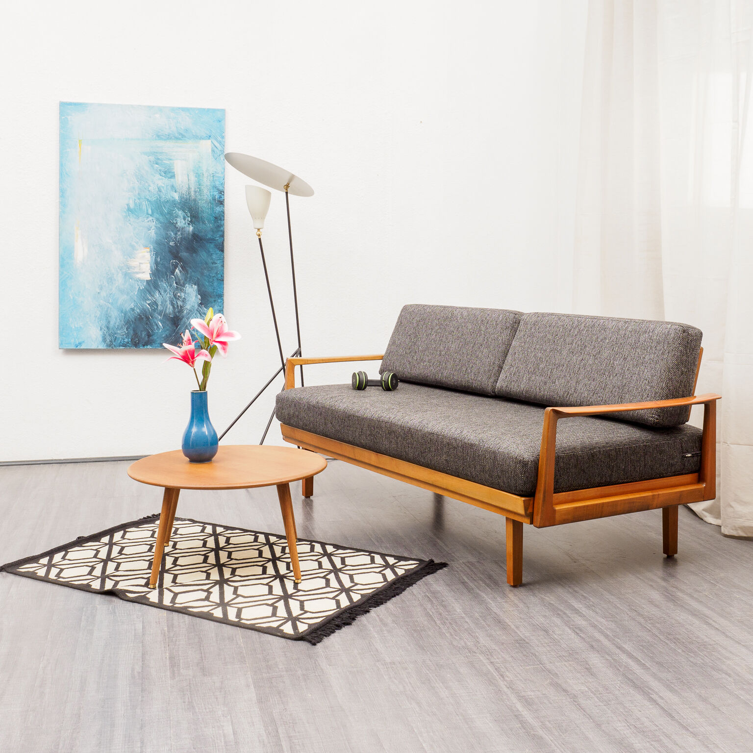 Daybed Knoll Antimott sofa, 1950s, refurbished