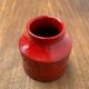 Italian red ceramic vase from the mid-century by Aldo Londi for Bitossi, 1960s.