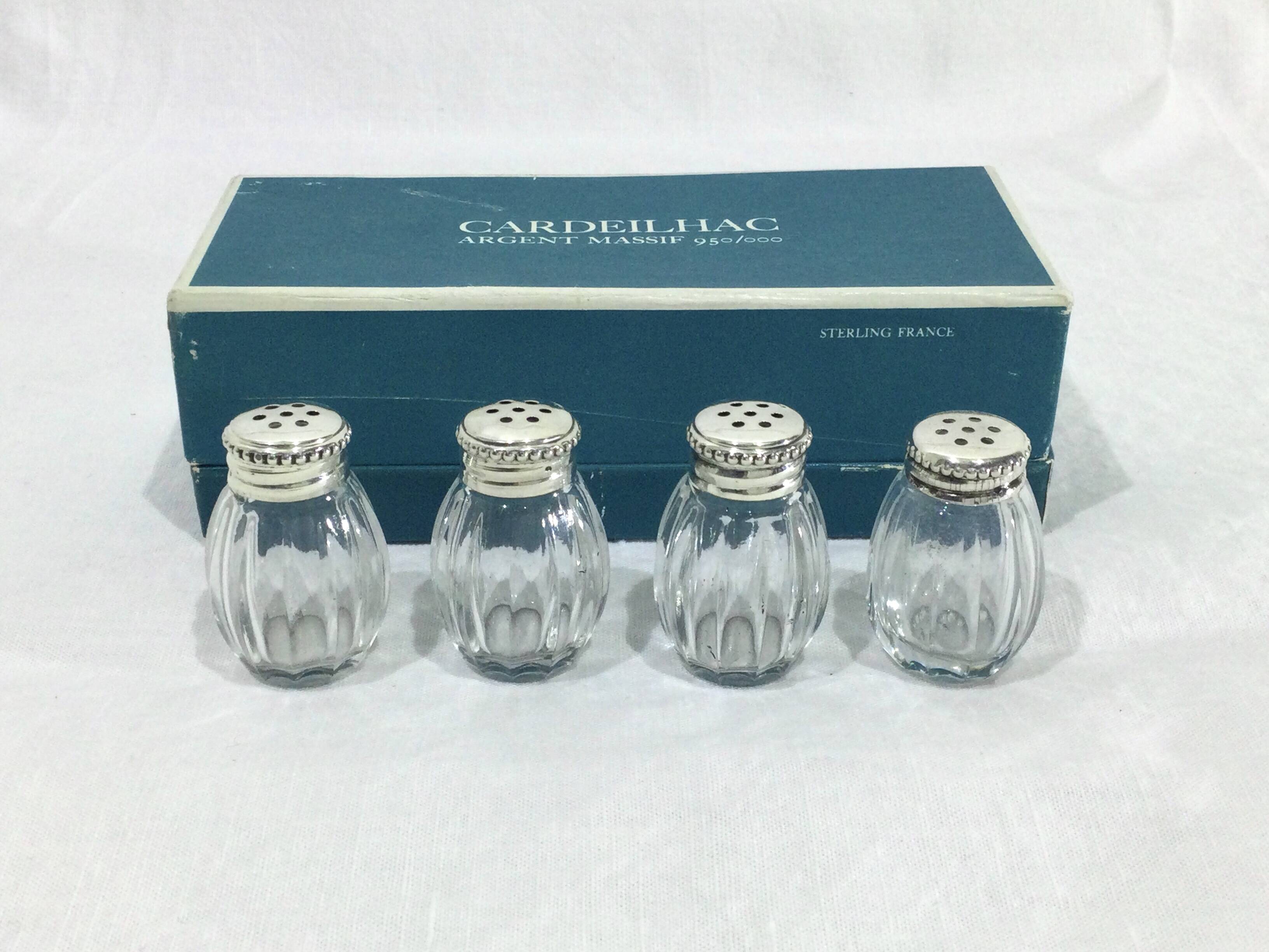 Cardeilhac – 4 solid silver salt shakers