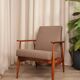 Scandinavian armchair in natural wool by H.Lis