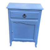 Vintage Louis XV style commode in grey-blue wood.