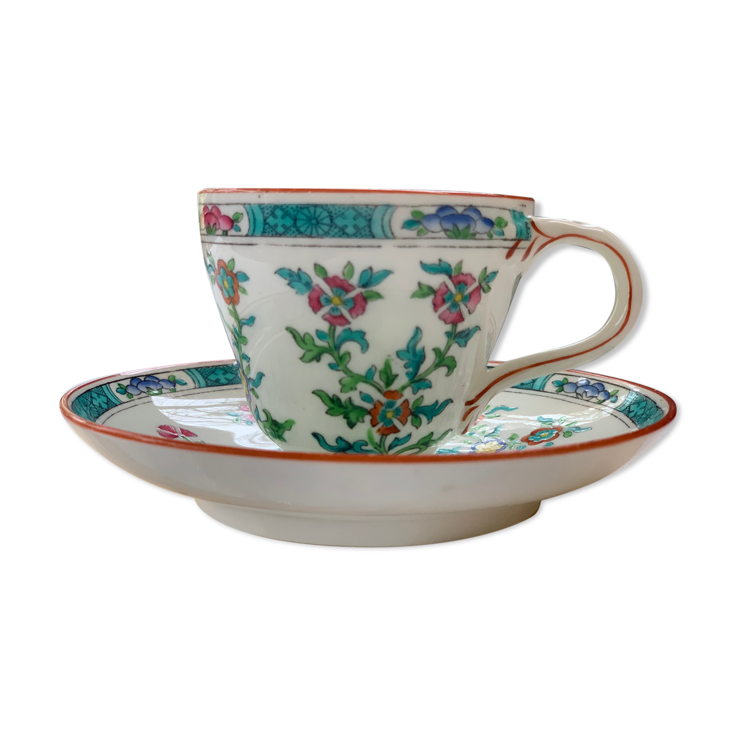 Minton English porcelain cup and under cup
