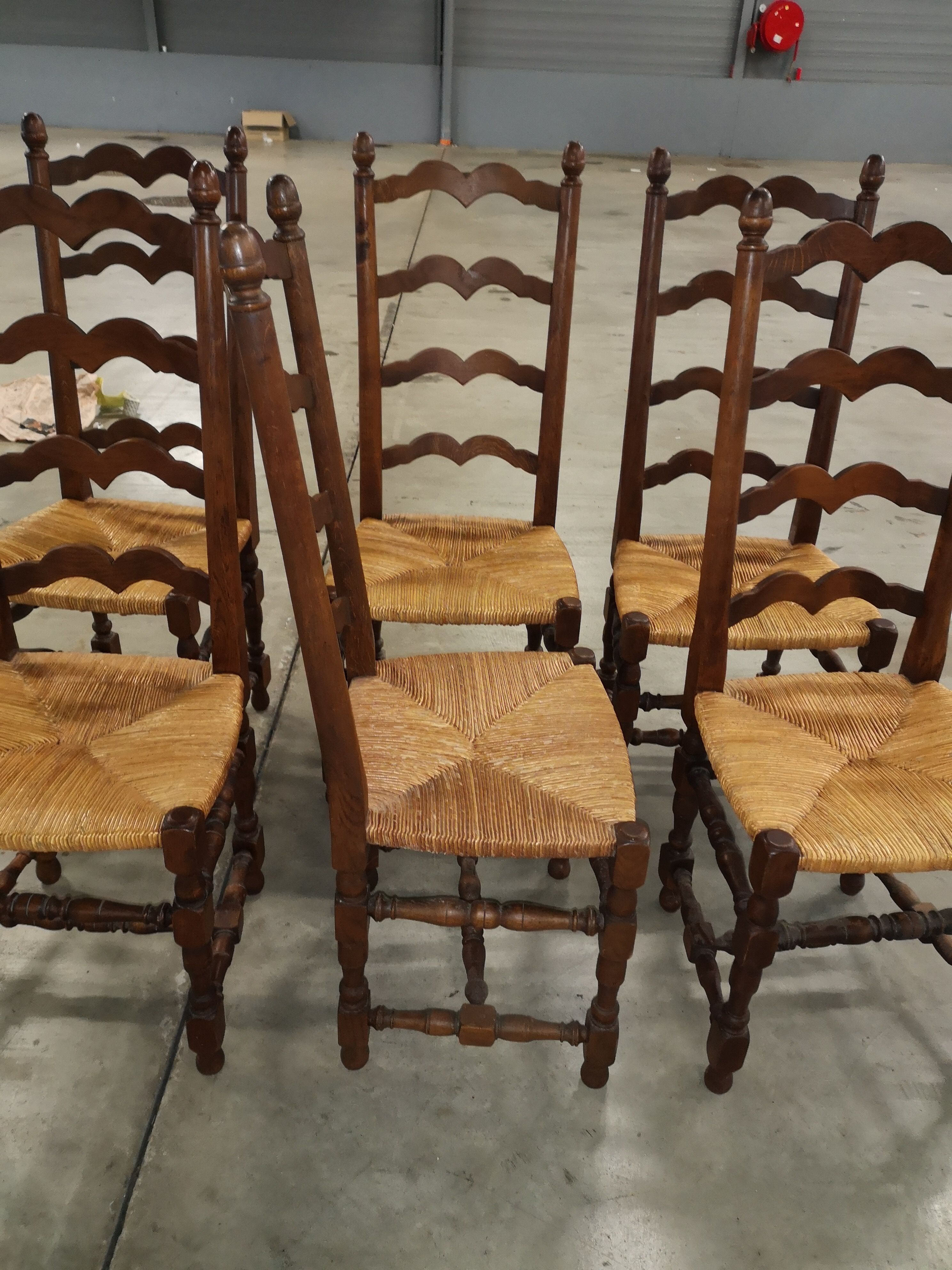 6 high back dining room chairs