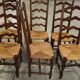 6 high back dining room chairs