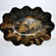 Chinese lacquer basket plateau Napoleon III with gold decoration, Japan combat, 19th century.