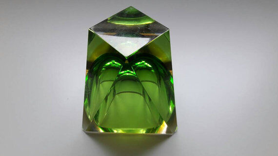 Vase Sommerso de Murano vert 70's