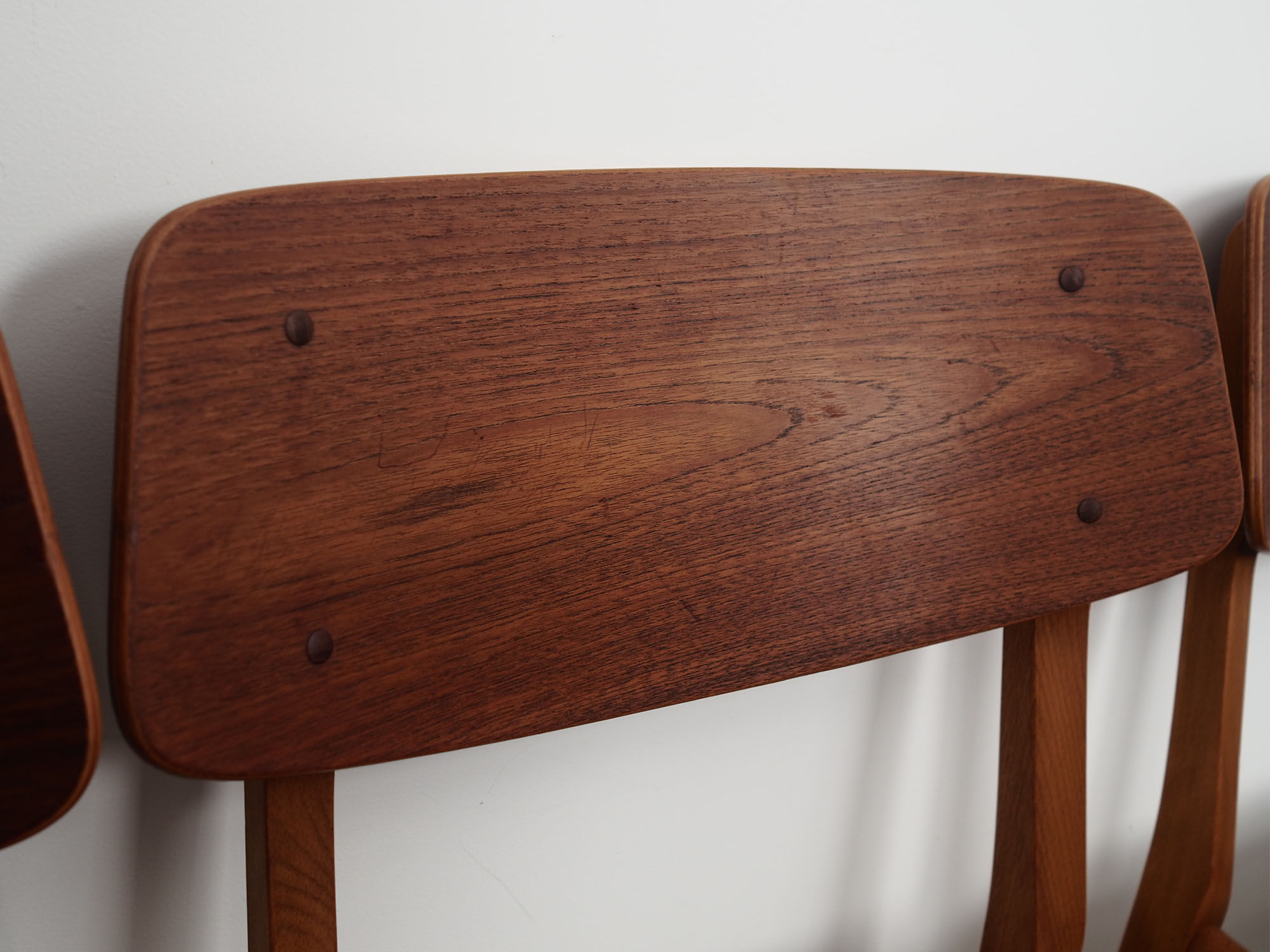 Set of four teak chairs, Danish design, 1960s, production: Denmark