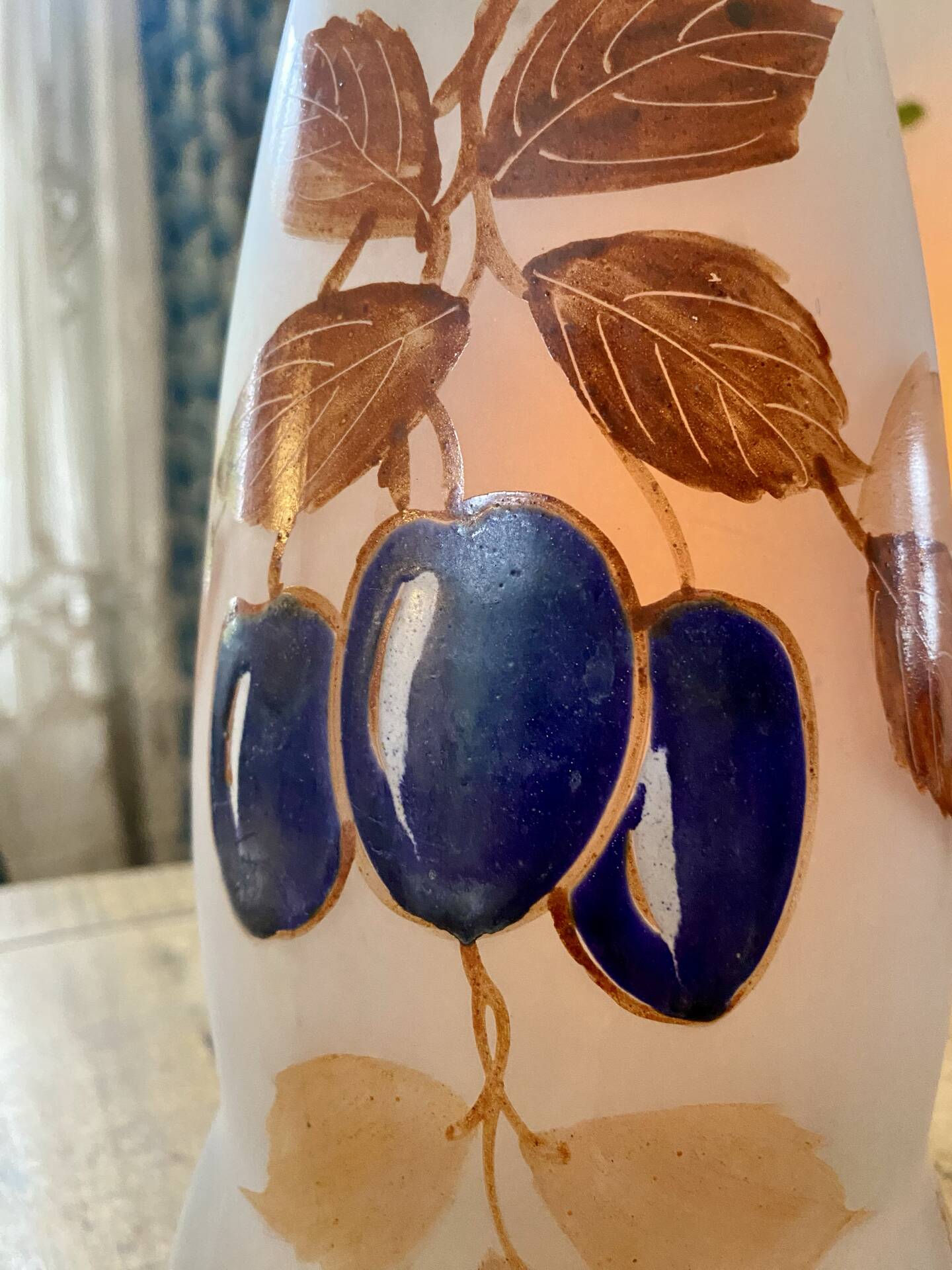 Vase signed "Ely" – Art Deco / Art Nouveau style – 30 cm