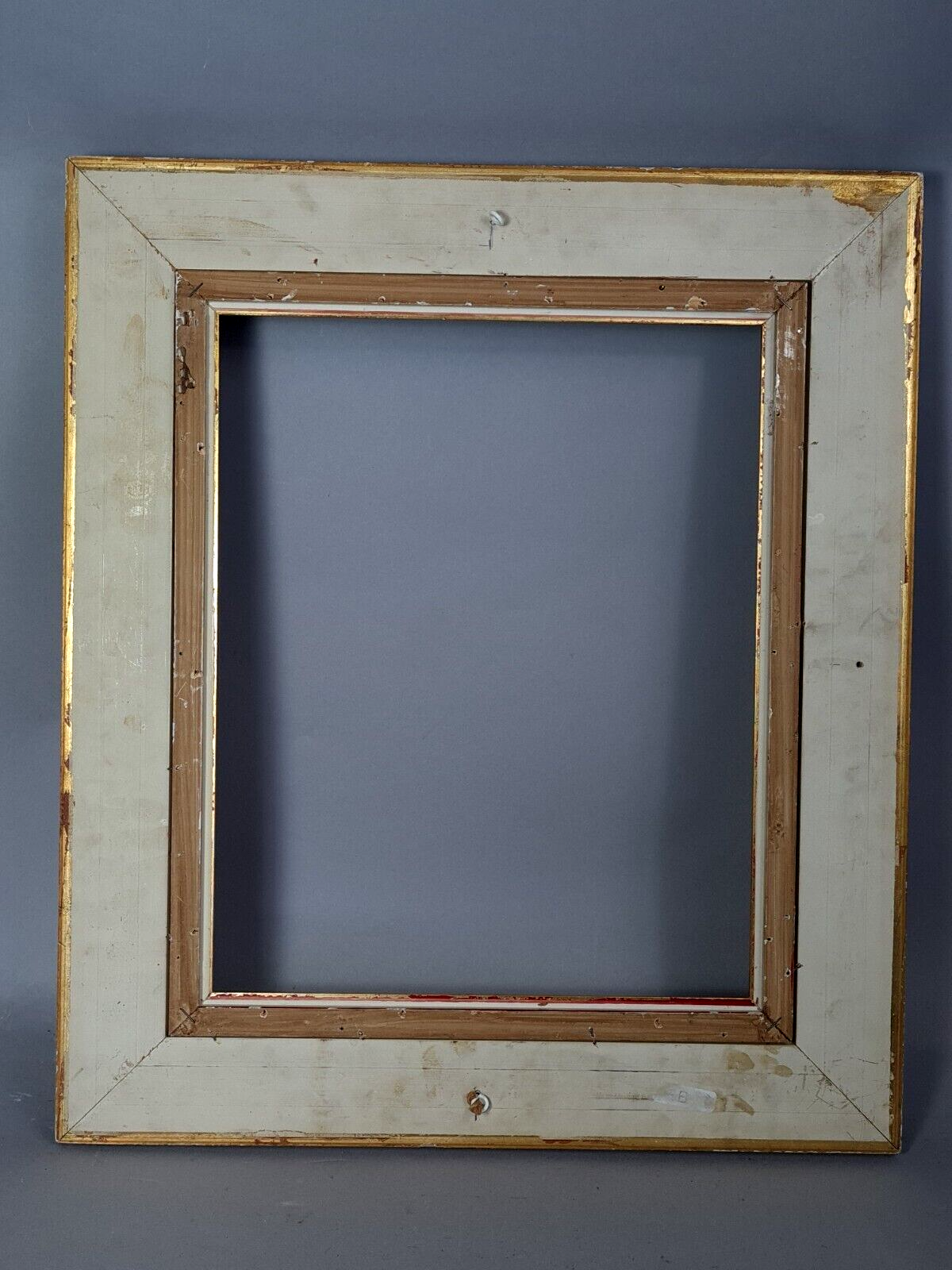 Frame hollow edges wood gilded stucco gold leaf foliage 41x33 or 45x37 cm SB187