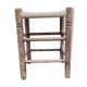 Vintage handmade wooden stool and rope
