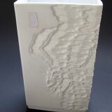 Kaiser bisquit porcelain fossil vase, Modernist 1970s West Germany.