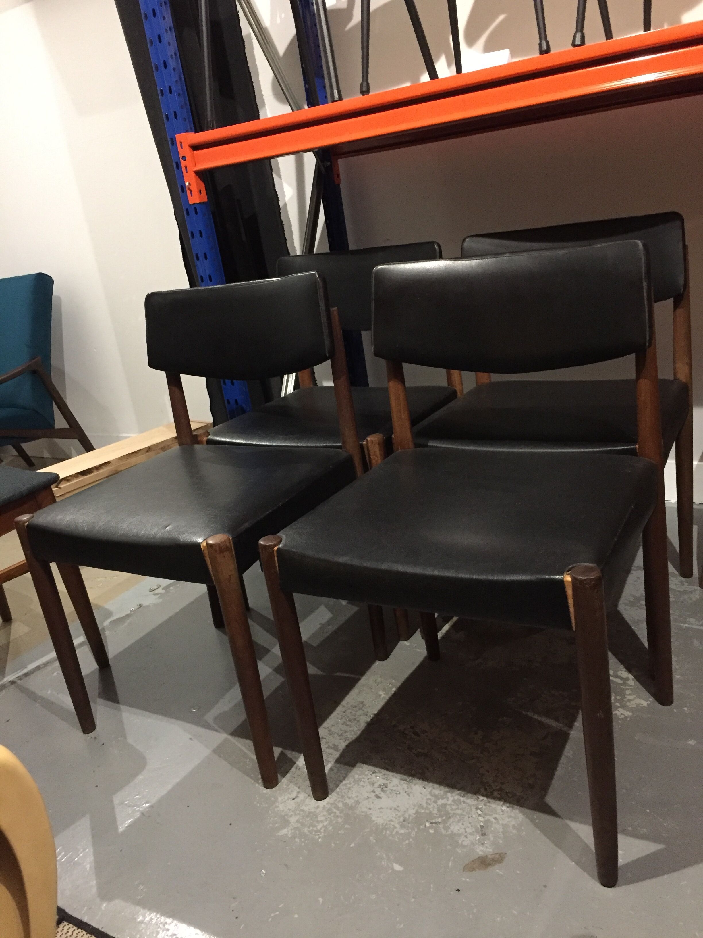 Set of 4 chairs Scandinavian teak
