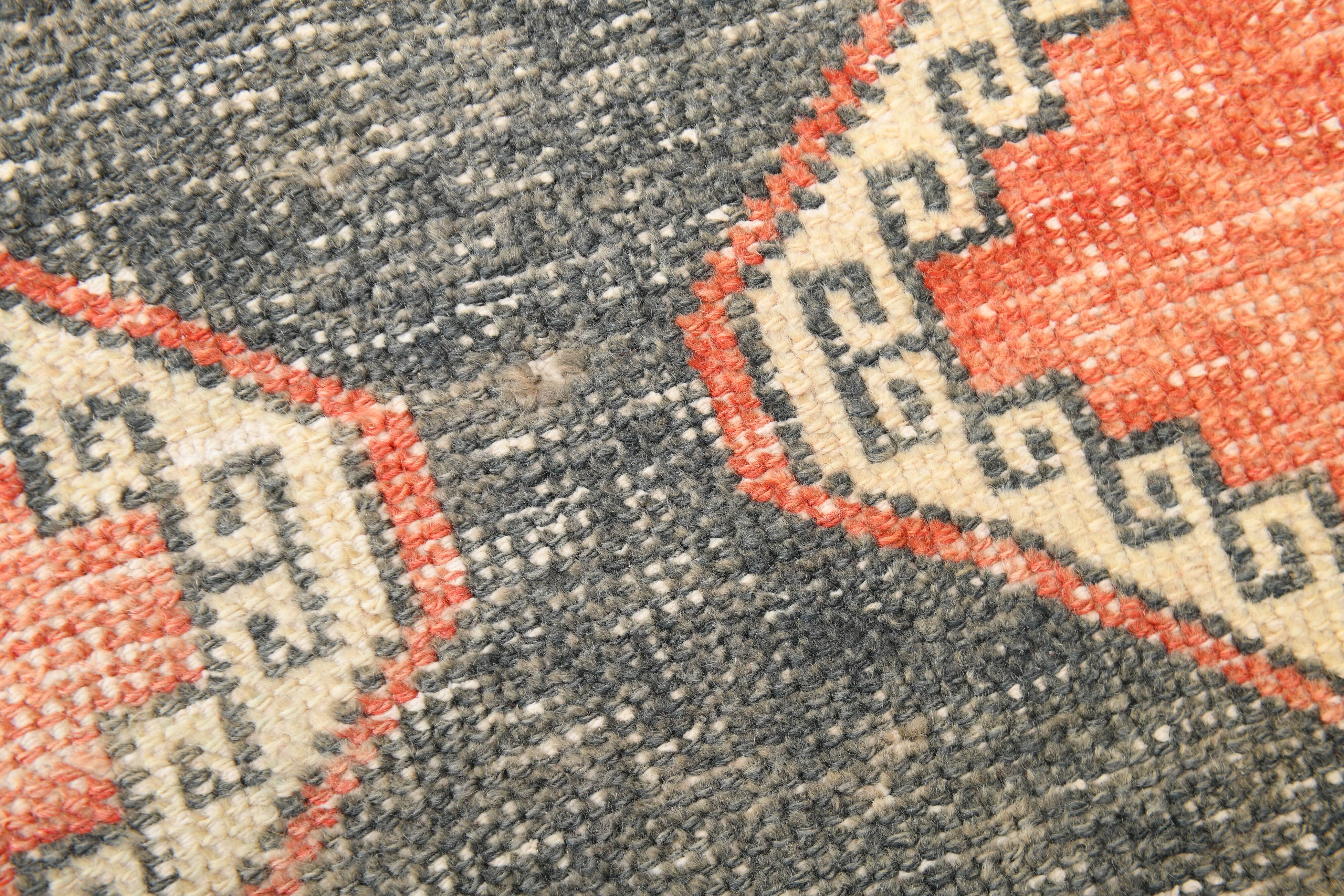 3x6 Handmade Turkish Red Vintage Rug, 81x185Cm