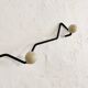 Sixties coat rack/hook, metal and white wood