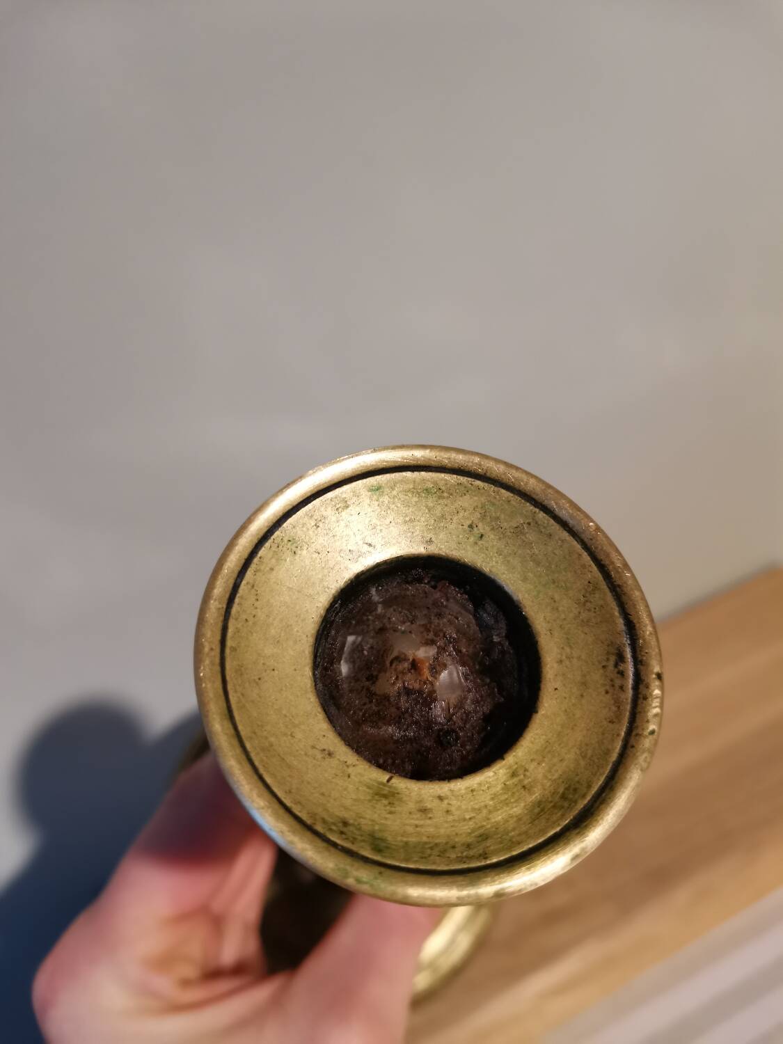 Vintage brass candle holder