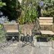 Chaise de jardin pliante bois et fer forgé