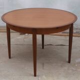 1960s round diningtable in teak from Lübke
