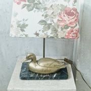 Vintage gold-plated duck lamp